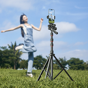 Jopree B20 Pro 65-190Cm Telefonst änder mit Handy halter Verstellbarer Lichtst änder <span class=keywords><strong>Dslr</strong></span> Slr Kamera Ring Lichtst änder Stativ - Product Image 2