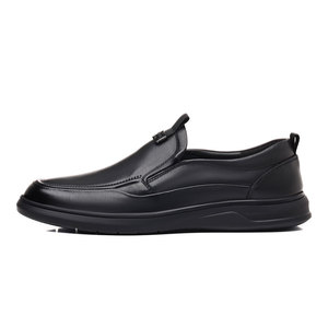 Nueva Llegada: Zapatos Slip-On de Cuero Genuino para Hombre, Estilo Casual de Negocios, Parte Superior Suave, Antideslizantes, Cómodos para Uso Diario - Product Image 1