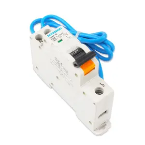 CE CB certified 1P 5A-40A 10mA 30mA 100mA 300mA 120/240V AC 4.5kA 6kA 10kA 18mm circuit breaker RCBO with overload protection