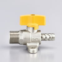 Robinet à bille en laiton / Joint NBR PTFE / Raccord à compression fileté BSP NPT mâle-femelle / Matériau CW617N Hpb59-1 OEM ODM