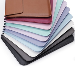 Housse pour ordinateur portable portable et durable, universelle, 11, 13, 15 pouces, <span class=keywords><strong>sac</strong></span> enveloppe en PU pour les voyages, avec support et doublure en cuir - Product Image 6