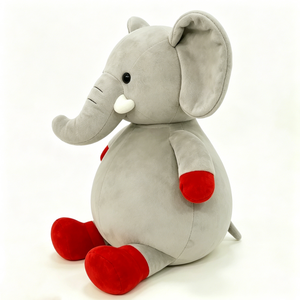 Peluche de Elefante Gris Personalizado, Adorable Peluche de Elefante, Peluche de Elefante Suave - Product Image 4