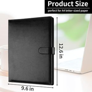 Porte-documents professionnel en similicuir avec presse-papiers, classeur et support pour bloc-notes A4/Letter, idéal pour la rédaction de <span class=keywords><strong>CV</strong></span> - Product Image 4