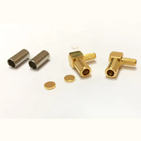 MCX femelle angle droit sertissage RG174 RG316 WTR100 câble MCX pour câble coaxial RG316 connecteur Coaxial RF