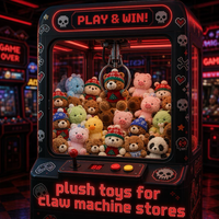 Collection de peluches et jouets en peluche pour machines à griffes, jeux de grue d'arcade, centres de divertissement, divertissement familial et récompenses