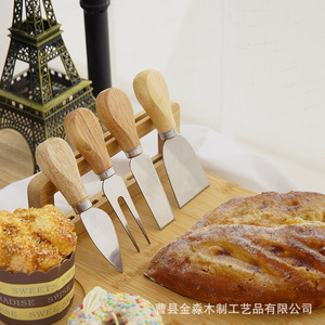Wooden Cheese Board Set With <b>Knives</b> Multifunctional Serving Tray For <b>Bread</b> And Pastry Cutting Board - Product Image 1