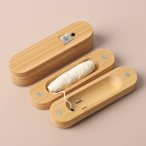 Filo interdentale al carbone di bambù con marchio a involucro individuale scegli filo interdentale vegano ecologico alla menta e mais con supporto in bambù - Product Image 1