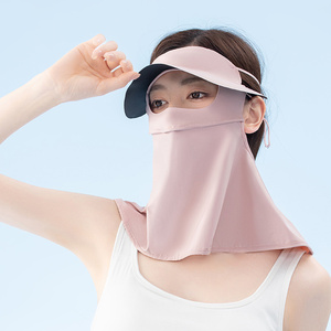 Novo Design Anti-UV Ao Ar Livre <span class=keywords><strong>Cool</strong></span> Ice Silk Custom Full Face Verão Mulheres Sunscreen <span class=keywords><strong>Facemask</strong></span> - Product Image 3