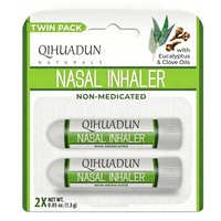 Inhalateur Nasal Naturel de Qualité Supérieure, Non Médicamenteux, Énergie Contre le Stress, Menthol, Huile de Clou de Girofle, Huile d'Eucalyptus & Camphre, 1,5 ml