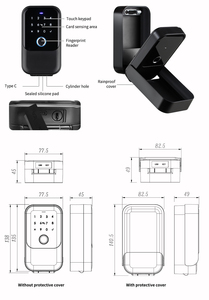 Outdoor Waterproof Tuya App <b>Key</b> Box Safe <b>Key</b> Biometric Fingerprint <b>Lock</b> Box Smart <b>Key</b> Card Nfc Smart <b>Key</b> Box Wall Mounted - Product Image 6