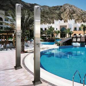 Colonne de <span class=keywords><strong>douche</strong></span> <span class=keywords><strong>solaire</strong></span> extérieure en chrome industriel avec jet de pluie et barre coulissante pour jardin et <span class=keywords><strong>piscine</strong></span> - Product Image 2