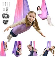 Indoor Outdoor Sensory Swing Double Layer Therapy Cuddle Swing Autism Holds 300lbs 20"D X 25"W X 59"H Pink