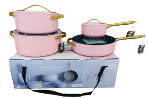 Ensemble <span class=keywords><strong>de</strong></span> casseroles en aluminium pressé 7 pièces, revêtement céramique sans PFAS, antiadhésif, <span class=keywords><strong>casserole</strong></span>, poêle, poignée dorée, ustensiles <span class=keywords><strong>de</strong></span> cuisine professionnels - Product Image 2