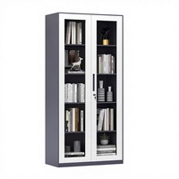 Armoire de classement en acier réglable et verrouillable, design contemporain, grande capacité, pour bureau à domicile et chambre