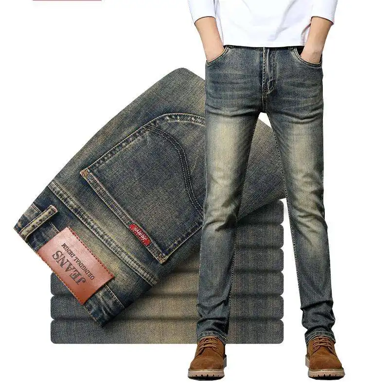Bereit zum Versand Jeans für Männer Slim Fit Hosen Skinny Herren Jeans Hosen Mann