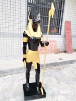 Escultura Egipcia de Fibra de Vidrio, Figura de Anubis, Relieve de Faraón, Adorno de Momia, Dios Sol, Gato, Hecho a Mano, Amuleto de Bendición