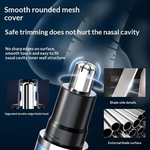 <span class=keywords><strong>Tondeuse</strong></span> électrique pour le nez, les oreilles et les sourcils pour <span class=keywords><strong>homme</strong></span>, outil de nettoyage électrique pour le rasage, faible bruit, mini rasoir portable pour les poils du nez - Product Image 3