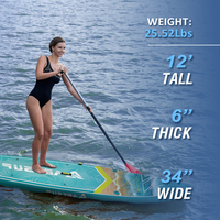 Tabla de Paddle Surf Inflable de PVC OEM de Fábrica para Aguas Oceánicas con Kit de Reparación y Accesorios Completos