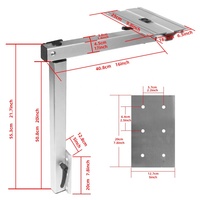 TYTXRV Accessoires RV Pied de table amovible en alliage d'aluminium pour ordinateur portable avec support réglable et rotation à 360 degrés