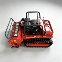 Tondeuse robot agricole puissante à moteur diesel, télécommandée sans fil, sur chenilles, pour terrains inclinés, à vendre.