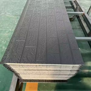 Icf Block PU Formas de hormigón Aislamiento Almacén al aire libre Pared exterior Tablero de espuma <span class=keywords><strong>Eps</strong></span> Panel de pared de madera Panel sándwich - Product Image 5