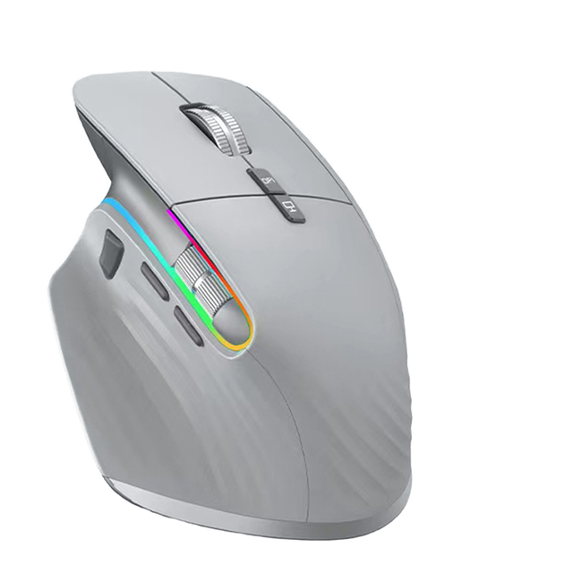 M10 Wireless Mouse Ergonomic Design RGB Color Light Adjustable DPI Three-mode Connection USB Interface BT Gaming Portable Mouse