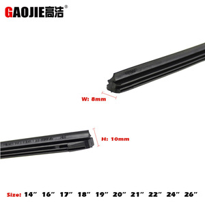 Balai d'essuie-glace sans cadre Gaojie 14 16 17 18 19 20 21 22 24 26 pouces en caoutchouc pour pare-brise automobile à trois sections - Product Image 1