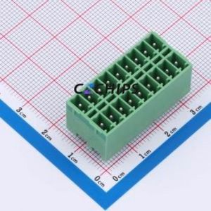 DB2EVHB-3.5-2*9P-GN Plug-in Terminal Block Through hole,P=3.5mm Connector Board-to-Board / Socket - Closed 2x9P 3.5mm Green - Product Image 1