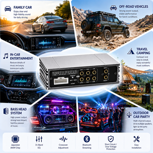 Processeur audio DSP pour <span class=keywords><strong>voiture</strong></span> Audxeon 6CH, amplificateur 4 <span class=keywords><strong>canaux</strong></span> classe AB 4x50W, amplificateurs de <span class=keywords><strong>voiture</strong></span> plug and play pour caisson de basses - Product Image 4