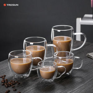 Taza de Café Clásica de Doble Pared de Borosilicato de Alta Calidad TRESUN, Resistente al Calor, Apta para Lavavajillas y Microondas, Ecológica, Venta al Por Mayor - Product Image 1