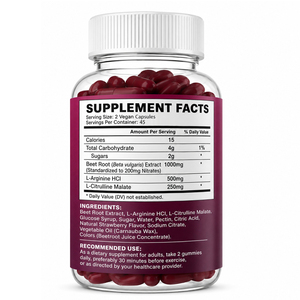 Gomitas de Remolacha Orgánica Ricas en Vitaminas OEM/ODM, Suplementos para Adultos, Recién Nacidos y Mujeres Embarazadas, Complementadas con Pimienta Negra - Product Image 4
