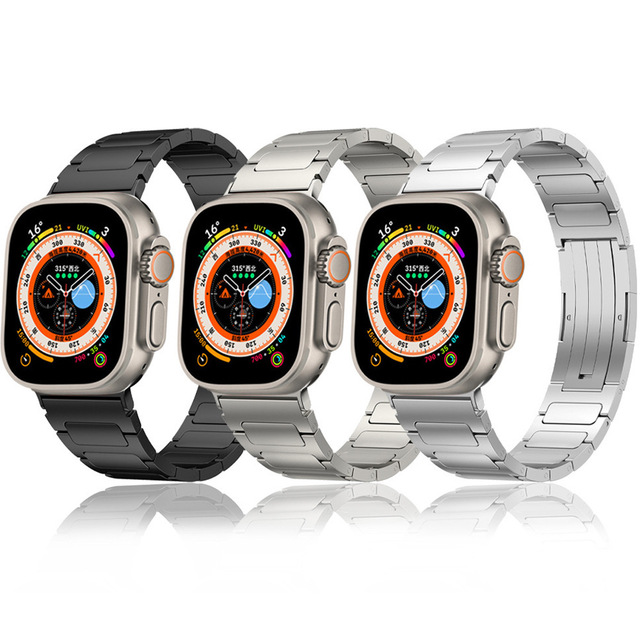 Tschick Titanium Strap for Apple Watch Band 49mm 45mm 41mm 44mm 40mm Metal Wristband for IWatch Series Ultra 9 8 7 6 5 4 3 SE2