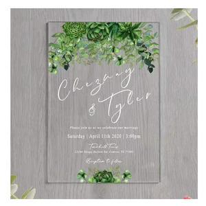 高品质定制您自己的个人生日派对商务毕业卡豪华亚克力婚礼请柬 - Product Image 4