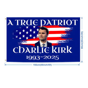Индивидуальные 250-летие флаги независимости Соединенных Штатов флаг Чарли Кирк для праздничной атмосферы разных стран - Product Image 4