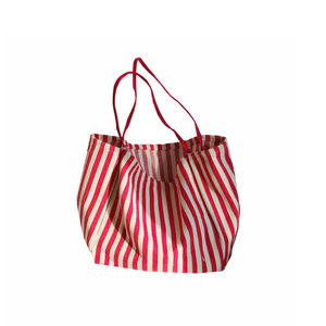 Striped Canvas Shoulder <b>Bag</b> Retro Fashion Tote For Women Bulk - Product Image 6