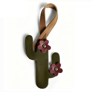 YY PU 가죽 귀여운 천연석 힐 컨트리 프리클리 백 참 - Product Image 1