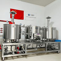 Équipement de micro-brasserie 200L Line 3-Vessel pour brassage domestique, en acier inoxydable 304, garantie 3 ans