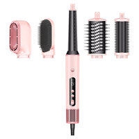 Outil de coiffage ionique haute vitesse 5 en 1, brosse à air chaud à ions négatifs, fer à boucler, brosse lissante, brosse ronde pour femmes