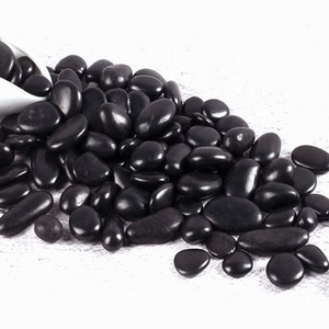 Заводская поставка, Высококачественная Экологически чистая натуральная каменная полированная черная галька для проекта ландшафтного дизайна садовых дорожек - Product Image 2