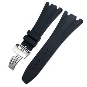 28Mm Cao Su Watchbands Cho Audemars Piguet Fkm Tấm Cao Su 26170 15710 Offshore Piet Ban Nhạc Đồng Hồ Dây Đeo Gấp Khóa Vòng Đeo Tay - Product Image 4