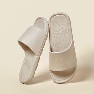Sandalias Blancas de EVA con Punta Abierta, Antideslizantes, para Interiores, para Todas las Estaciones, con Forro de PU de Color Sólido - Product Image 6