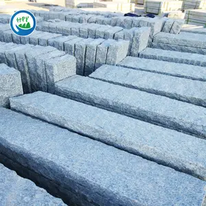 Großhandel Gute Qualität Grauer Granit Bordstein Kerb stone Bewerben Sie sich für alle Seiten Natural Split Slabs Kerb stone