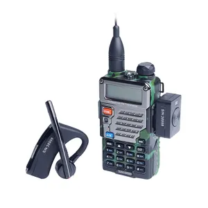 Headset BT Nirkabel untuk Radio Dua Cara Baofeng Walkie Talkie untuk UV-5R UV82 TK3107 UVD1P Transceiver