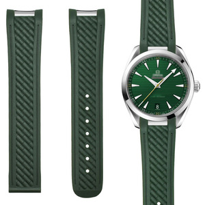 <span class=keywords><strong>Bracelet</strong></span> incurvé en TPU de luxe pour <span class=keywords><strong>bracelet</strong></span> en caoutchouc Aqua Terra 20 mm vert noir bleu blanc cadran de remplacement - Product Image 1