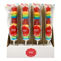 Wholesale Halal Fruit Flavoured Gummy Candy Lollipops Custom Colorful Sour BBQ Hamburger Soft Jelly Candy