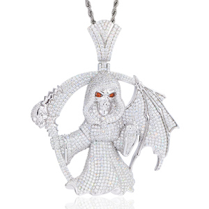 Nuevo Colgante de Ala de Murciélago de la Muerte con Incrustaciones de Moissanita/Zirconia para Collares - Product Image 2