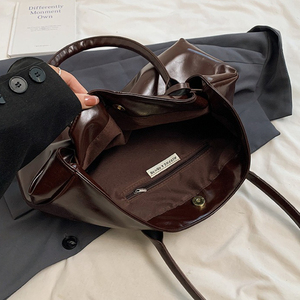 กระเป๋าโท้ทผู้หญิงสไตล์วินเทจ ขนาดใหญ่ สำหรับเดินทาง  มีซิปปิด  บุด้วยโพลีเอสเตอร์  แฟชั่นใหม่ 2026  สไตล์ลำลอง - Product Image 5