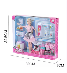 Nuevo Set de <span class=keywords><strong>Muñecas</strong></span> con Accesorios de Lavado y Cuidado, Colección de Ropa, Juguetes, Muñeca de Princesa de Cuerpo Completo de Plástico para Regalo - Product Image 6
