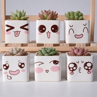 Pot à plantes succulentes en céramique blanche, carré, pour bureau, mini pot à fleurs, décoration intérieure