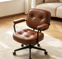 Chaise de bureau pivotante ergonomique Anthropological Lifting avec pieds en acier inoxydable – Hauteur réglable, confortable, idéale pour l'hôtellerie